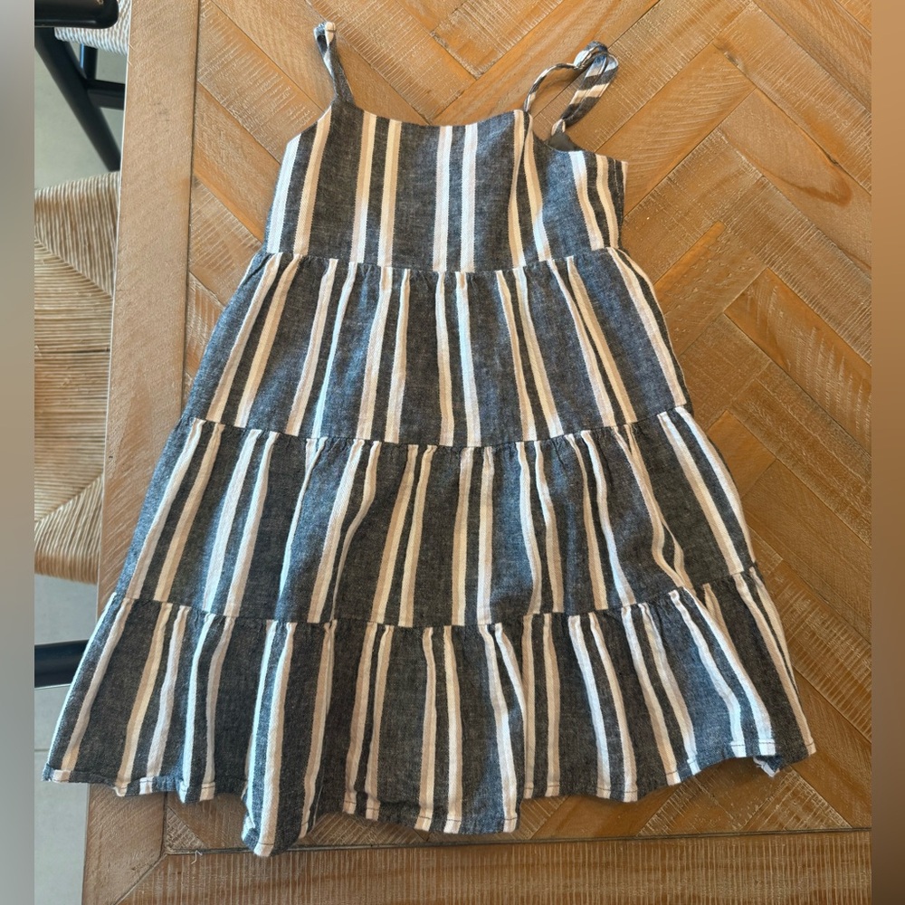 Little Bipsy Striped Dress - Black and Cream